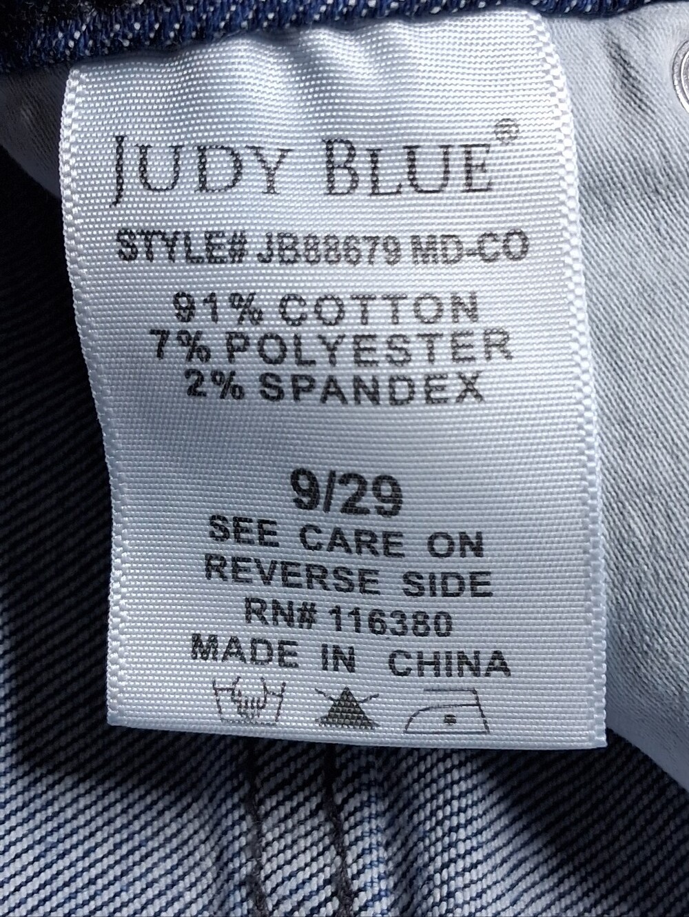 Judy Blue High Waist Tummy Control Vintage Skinny Jeans - Size 9/29 - Picture 7 of 8